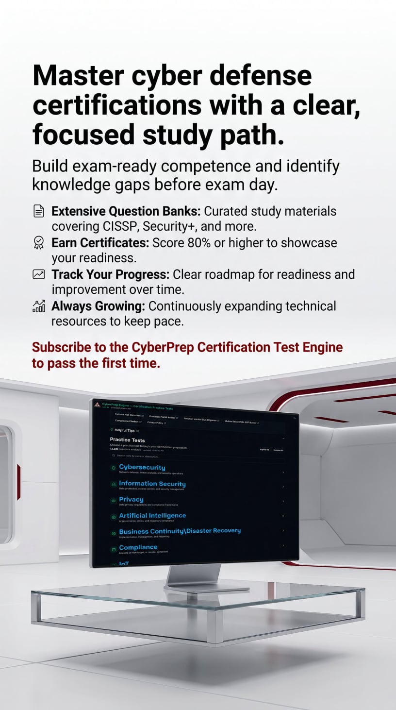 CyberPrep Certification and Practice Test Engine